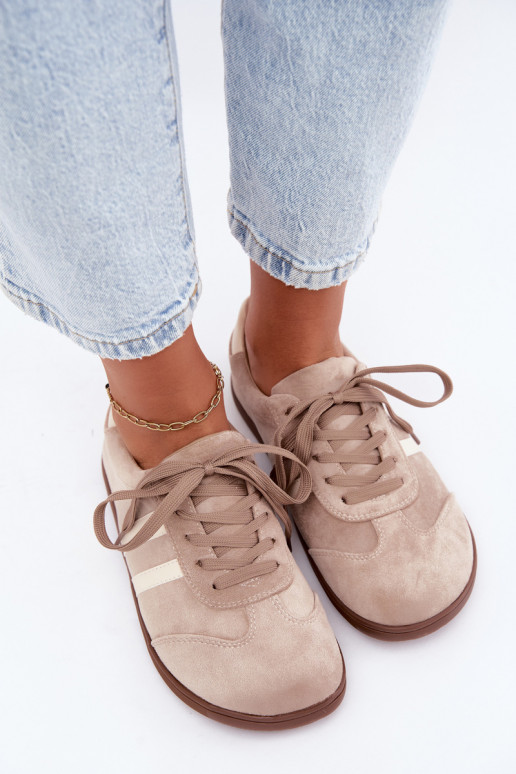 Ténis femininos de camurça cor areia Barefoot Kessy