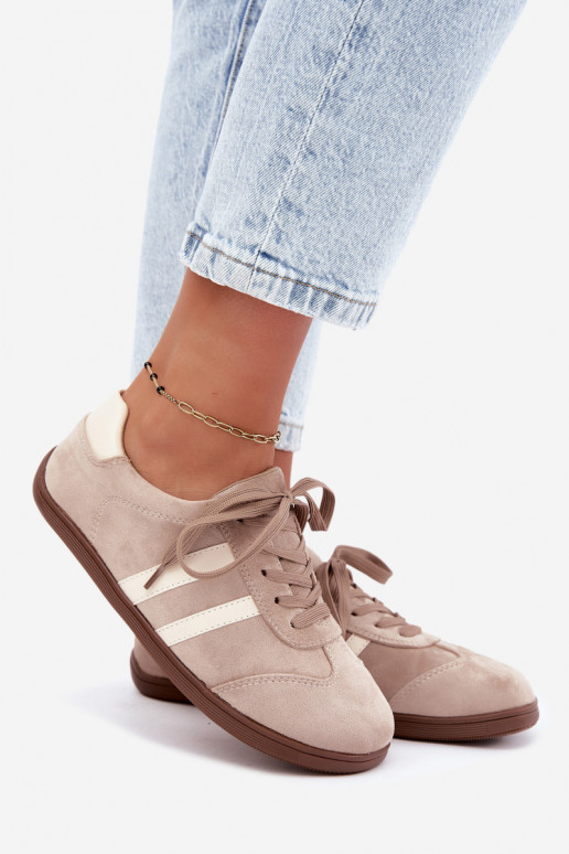 Ténis femininos de camurça cor areia Barefoot Kessy