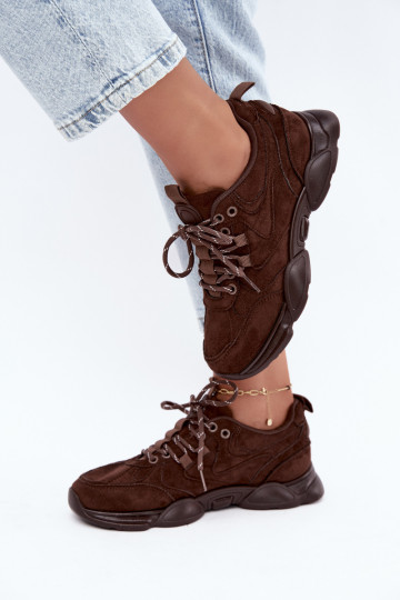 Ténis femininos na cor chocolate Shaley 2