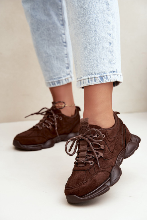 Ténis femininos na cor chocolate Shaley