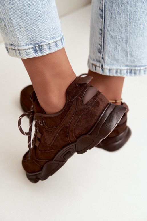 Ténis femininos na cor chocolate Shaley