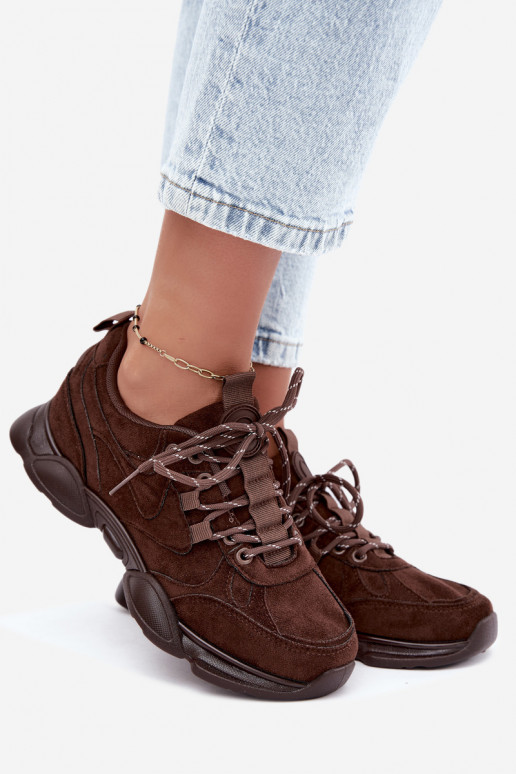 Ténis femininos na cor chocolate Shaley