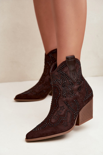 botas estilo coParaboycor pretam Zdobieniem CzekoladoParae Selden 2