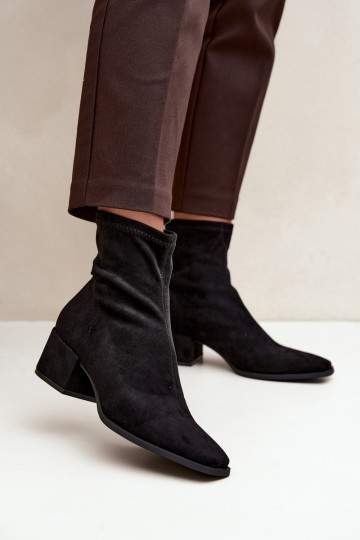 Botas femininas com salto Typu Klocek cor preta Rosley 2