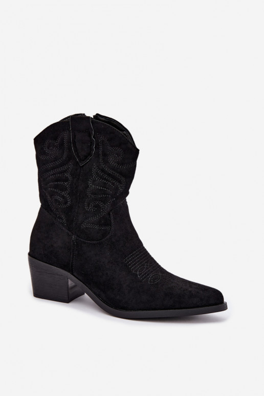 botas estilo coParaboy com salto aquecimento cor preta Corlie