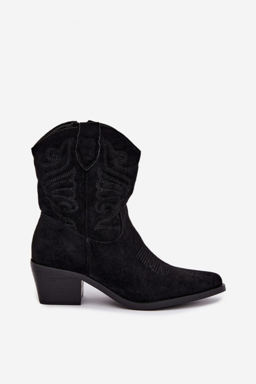 botas estilo coParaboy com salto aquecimento cor preta Corlie