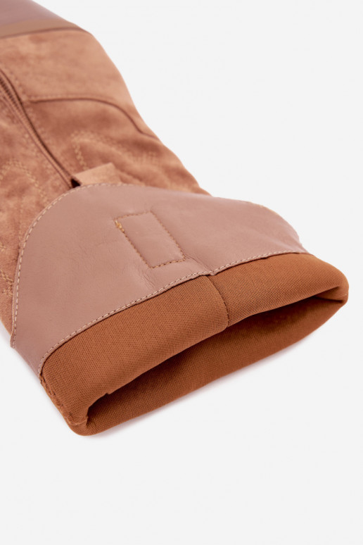 botas de estilo cowboy longas com salto na cor castanha INesly