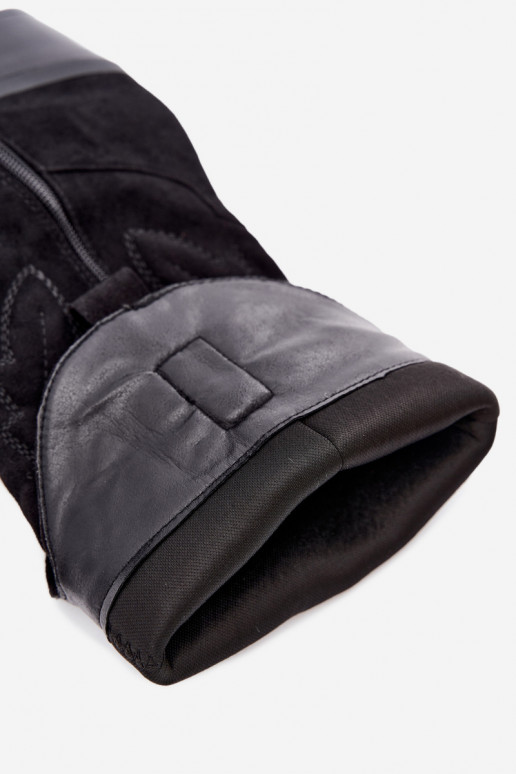 botas de estilo cowboy longas com salto na cor preta INesly