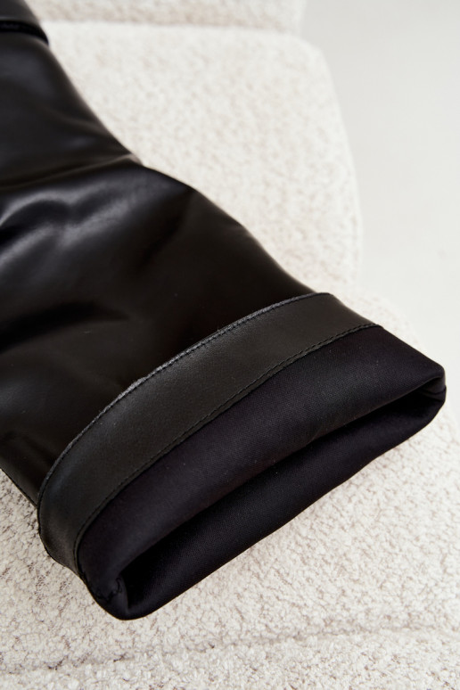 botas femininas com salto largoDekoracyjnym Przeszyciem cor preta Gresa