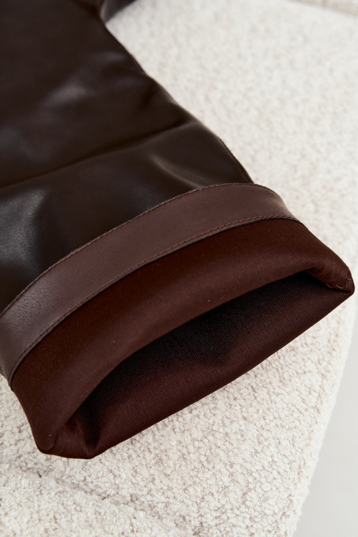 botas femininas com salto largoDekoracyjnym Przeszyciem CzekoladoParae Gresa