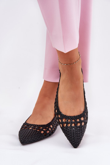 ballet flats com saltos largos em preto 2