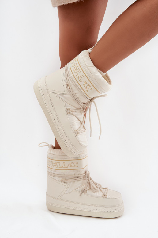 botas de neve femininas com detalhes elegantes O'NEILL LISA INOMEN HIGH 90253012.99Z em branco