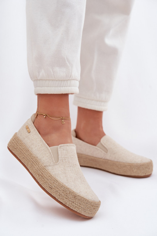 Espadrilhas bege com plataforma Big Star TT274089