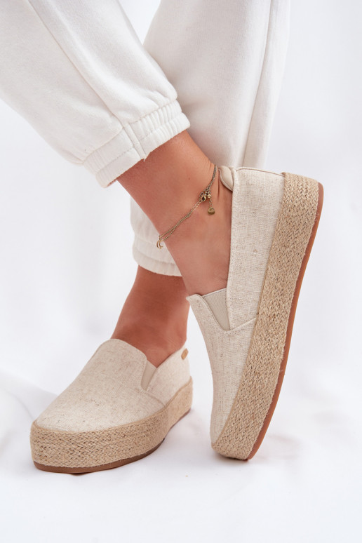 Espadrilhas bege com plataforma Big Star TT274089