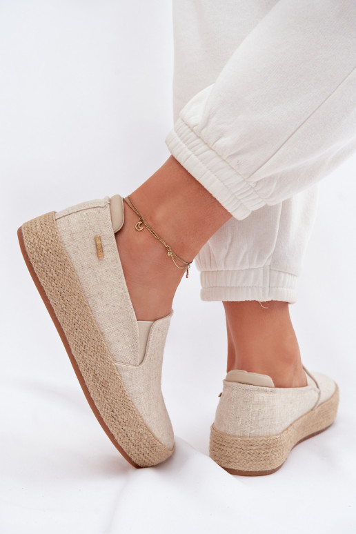 Espadrilhas bege com plataforma Big Star TT274089