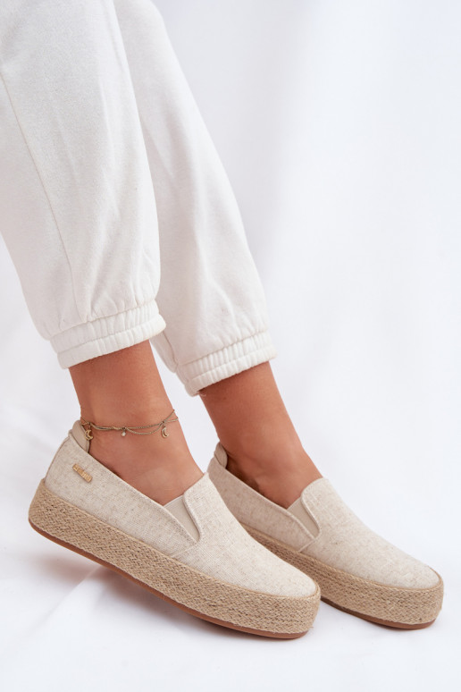 Espadrilhas bege com plataforma Big Star TT274089