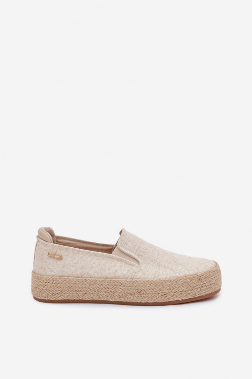Espadrilhas bege com plataforma Big Star TT274089