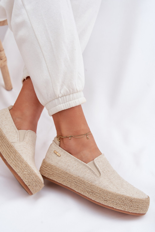 Espadrilhas bege com plataforma Big Star TT274089