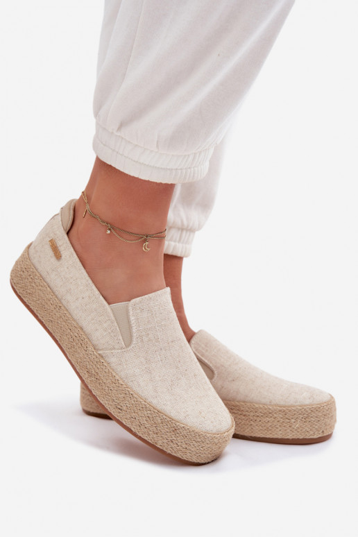 Espadrilhas bege com plataforma Big Star TT274089