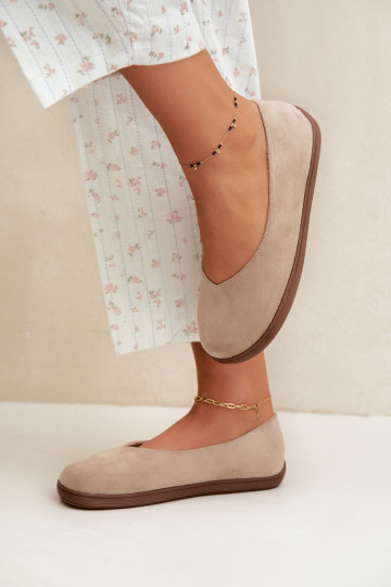 Balerinas femininas Barefoot na cor areia Hollin