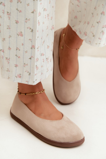 Balerinas femininas Barefoot na cor areia Hollin 2