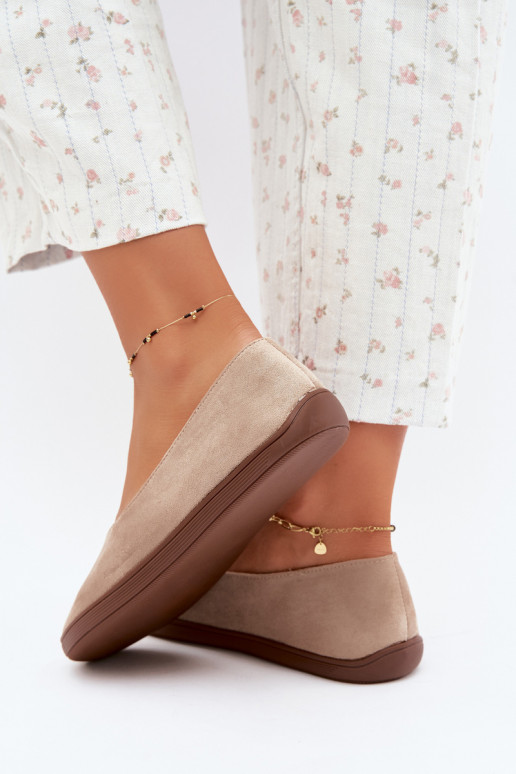 Balerinas femininas Barefoot na cor areia Hollin