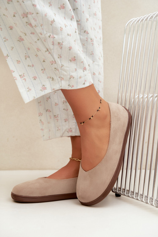 Balerinas femininas Barefoot na cor areia Hollin