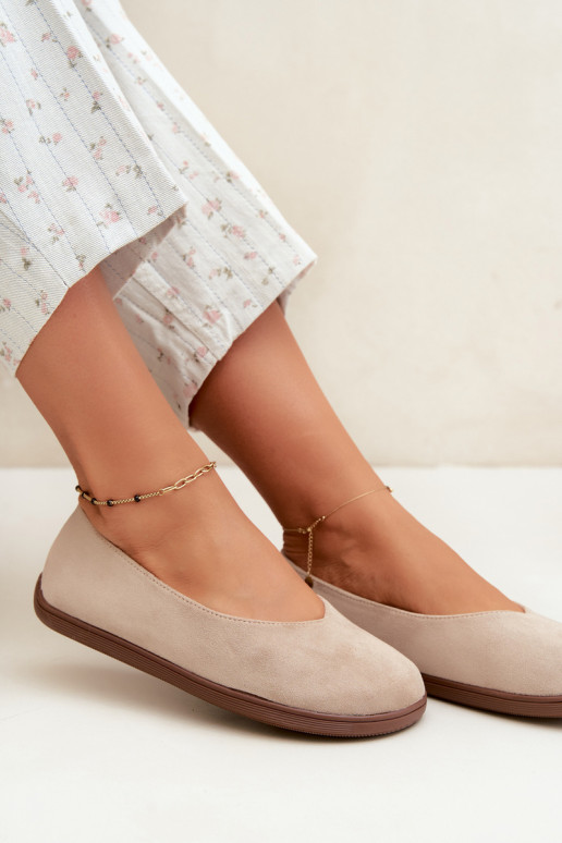 Balerinas femininas Barefoot na cor areia Hollin