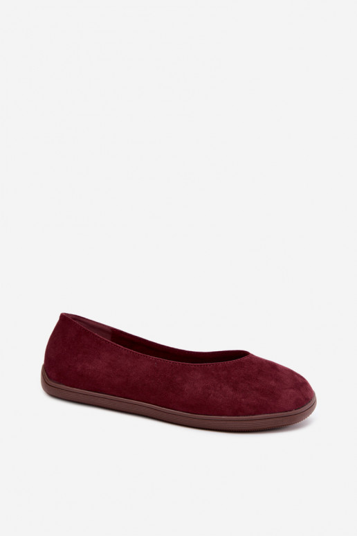 Balerinas femininas Barefoot na cor bordô Hollin