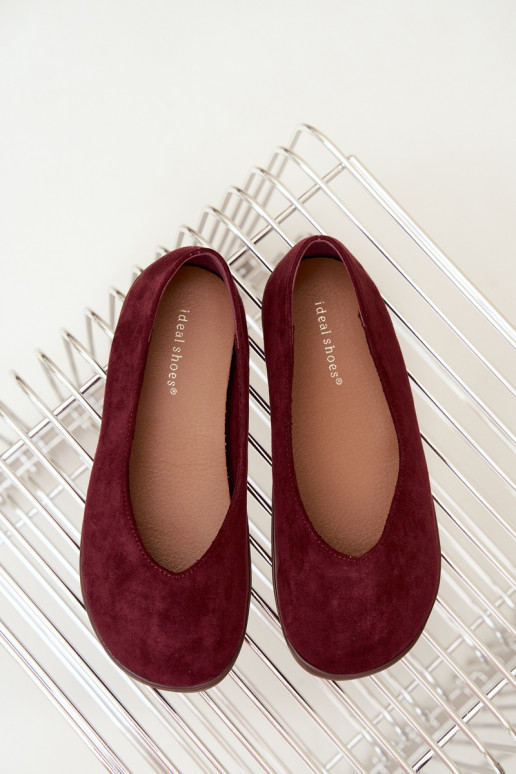 Balerinas femininas Barefoot na cor bordô Hollin