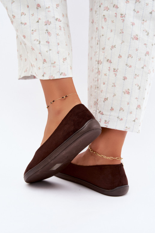 Balerinas femininas Barefoot na cor chocolate Hollin