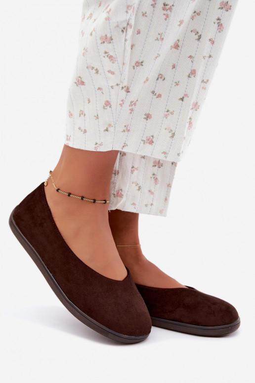 Balerinas femininas Barefoot na cor chocolate Hollin