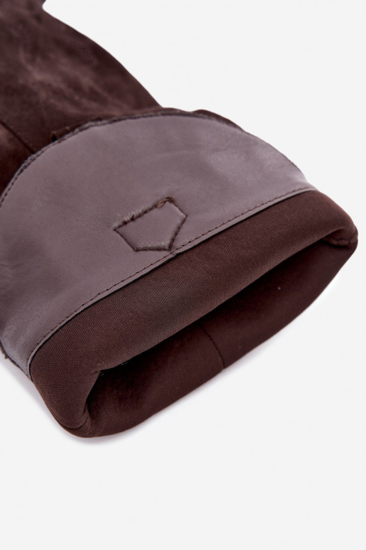 Botas longas de estilo cowboy com salto e cano costurado na cor chocolate Irella