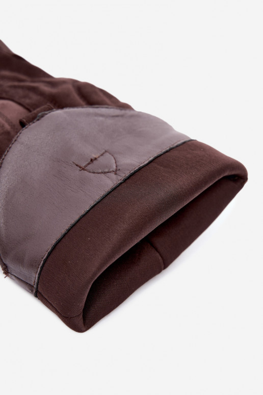 Botins de cor chocolate estilo cowboy com saltos Glenor