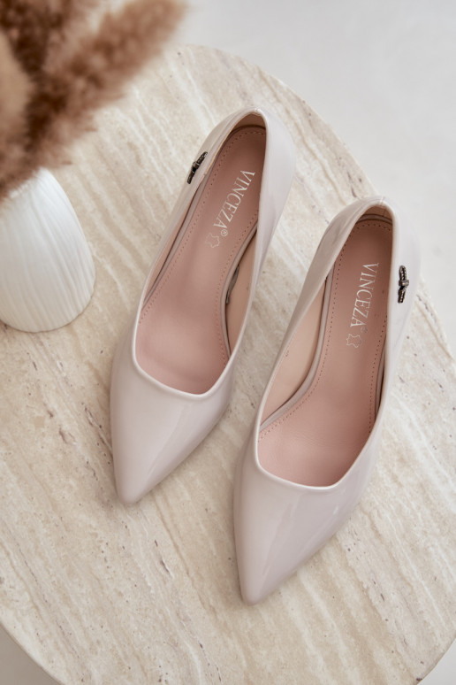 Sapatos de verniz Vinceza 62328 cinzas
