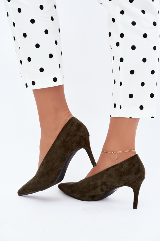 sapatos de camurça femininos em caqui Brenya