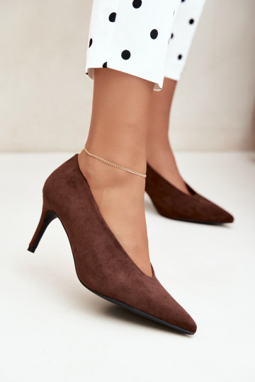 sapatos de camurça femininos em chocolate Brenya 2