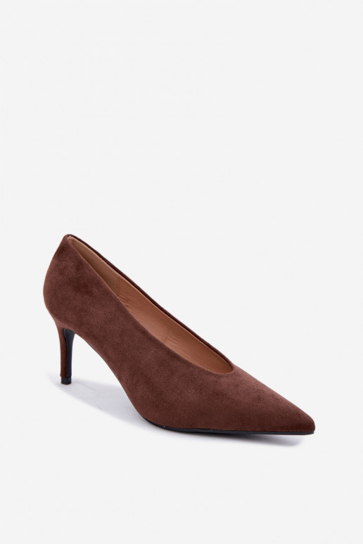 sapatos de camurça femininos em chocolate Brenya