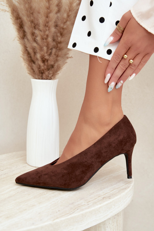 sapatos de camurça femininos em chocolate Brenya