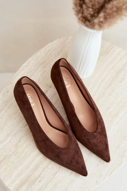 sapatos de camurça femininos em chocolate Brenya