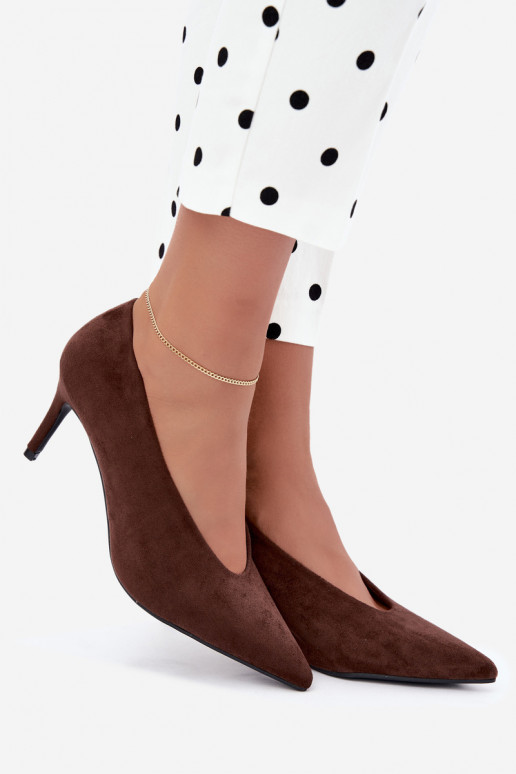 sapatos de camurça femininos em chocolate Brenya
