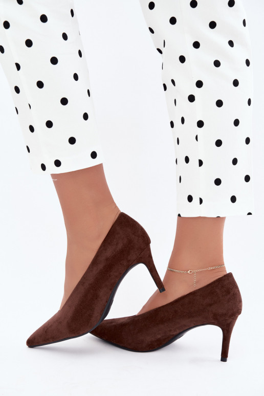 sapatos de camurça femininos em chocolate Brenya