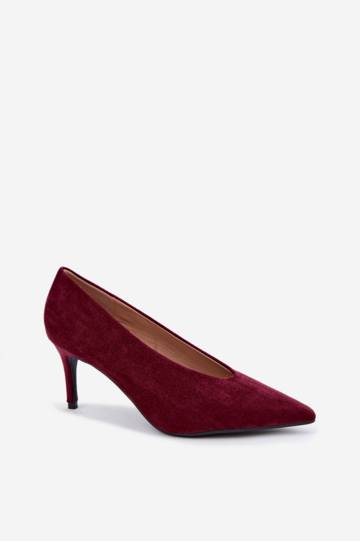 sapatos de camurça femininos em bordô Brenya