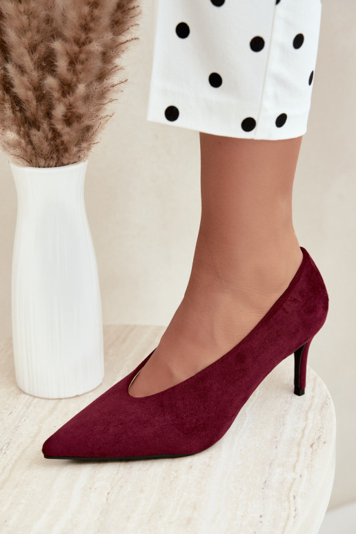 sapatos de camurça femininos em bordô Brenya
