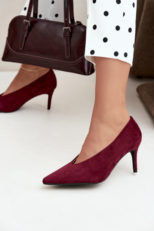 sapatos de camurça femininos em bordô Brenya