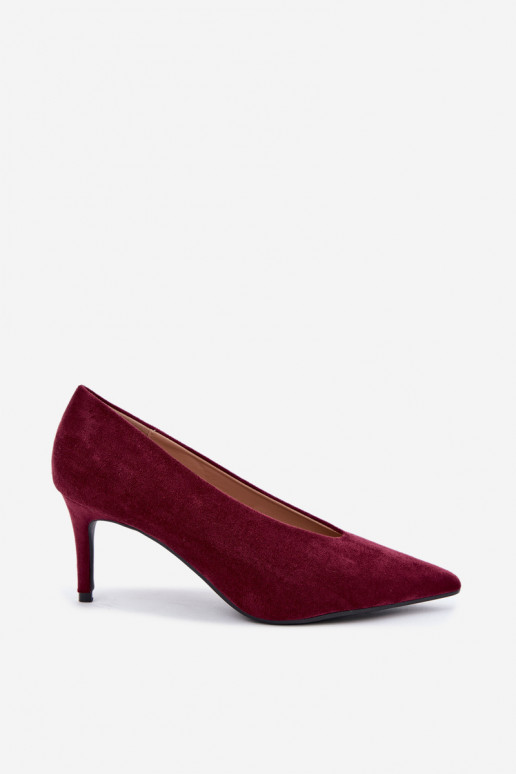 sapatos de camurça femininos em bordô Brenya