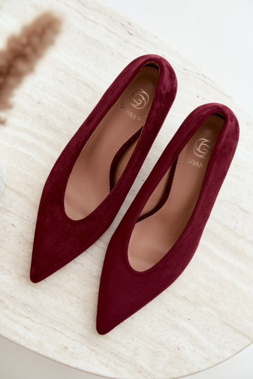 sapatos de camurça femininos em bordô Brenya