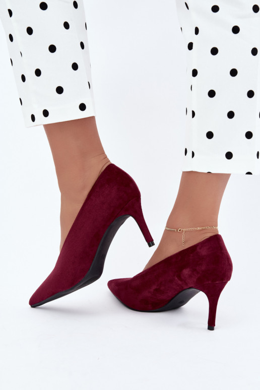 sapatos de camurça femininos em bordô Brenya