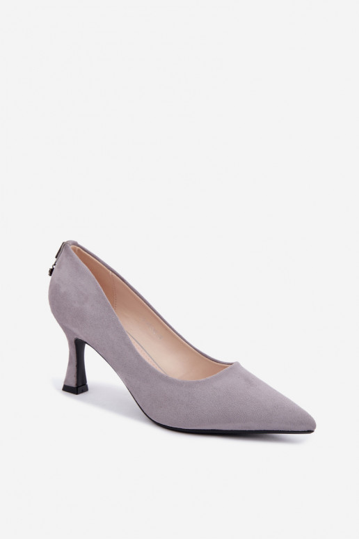 sapatos com salto Klepsydra Vinceza 62330 na cor cinza