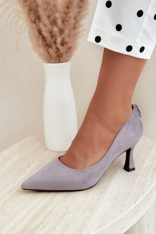sapatos com salto Klepsydra Vinceza 62330 na cor cinza